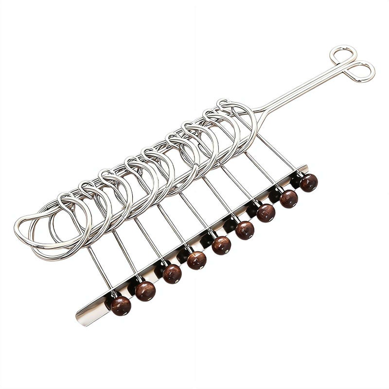 Brain Game 9 Linked Rings Puzzle,Wooden Sequential Movement Trick Toy,Traditional Brain Teaser, Classical Metal Chinese 9 Linked Rings Puzzle,for Adults Lovers - Image 1